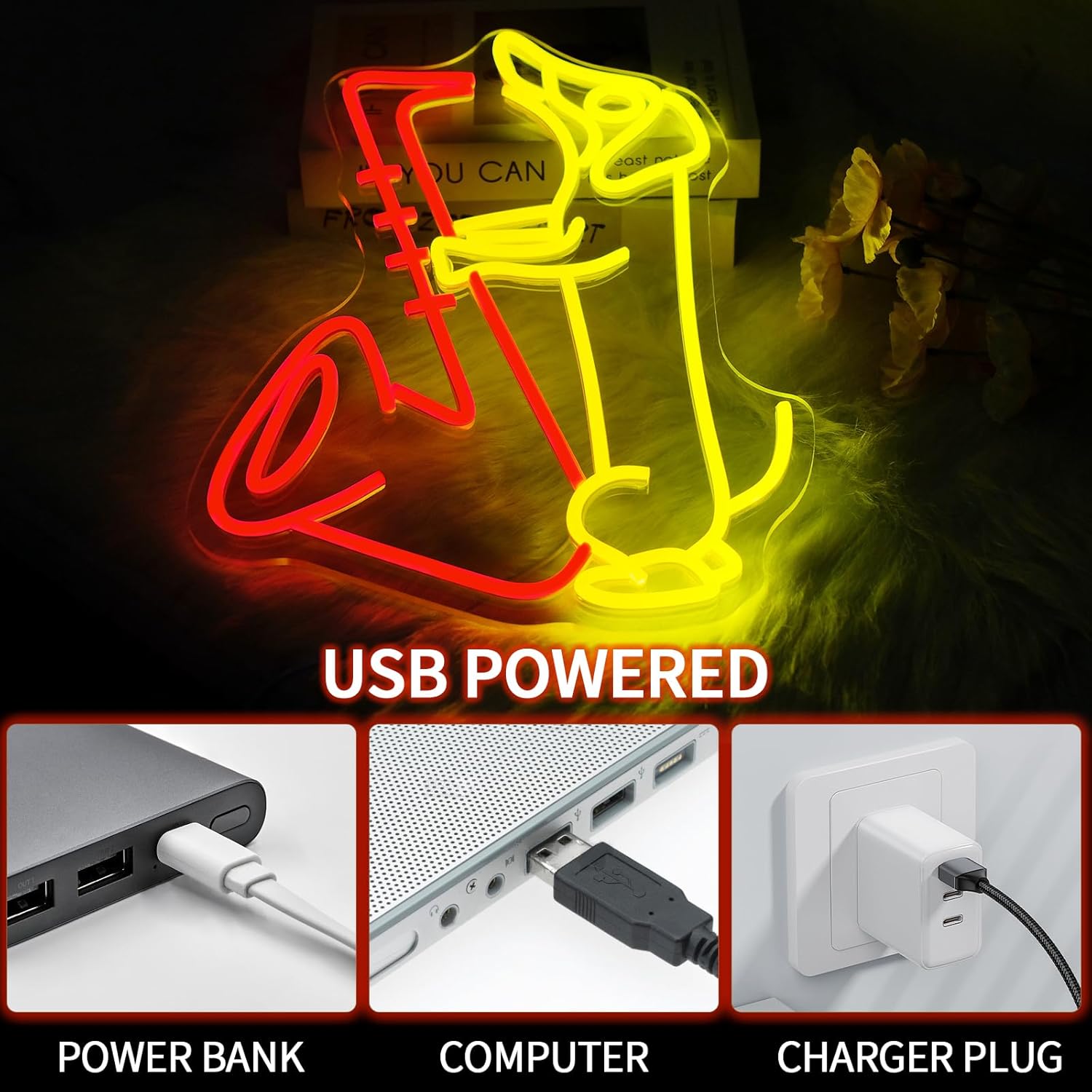 Dachshund Neon Sign for Wall Decor Dimmable Saxophone Dachshund Led Light Signs Dog Neon Light for Bedroom Bar Pet Shop Man Cave Dog Theme Party Decoration Gift for Pet Lovers - Image 5