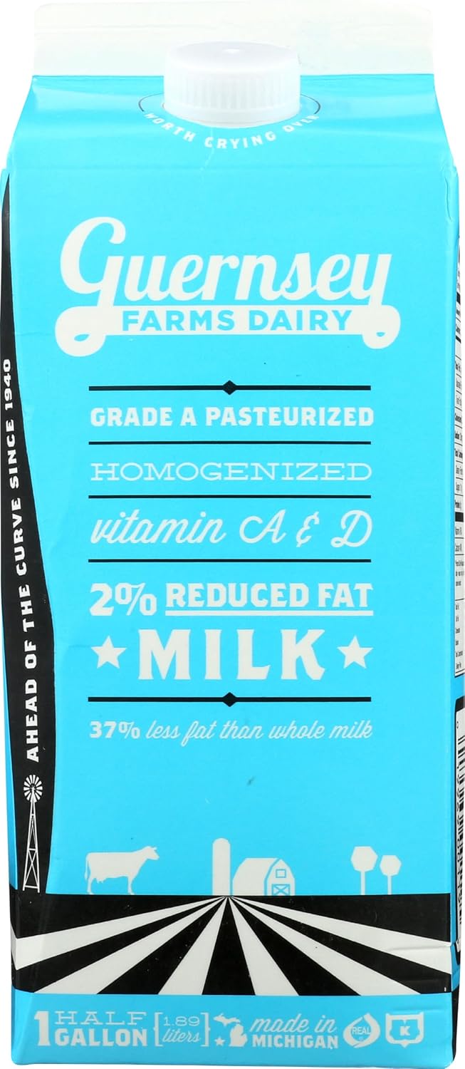 GUERNSEY DAIRY 2 Lowfat Milk, 64 FZ Grocery & Gourmet Food