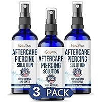 Vista 9 de BodyJ4You Spray de cuidado posterior para piercing, solución salina, eliminación de golpes queloides naturales, limpiador de perforación de orejas
