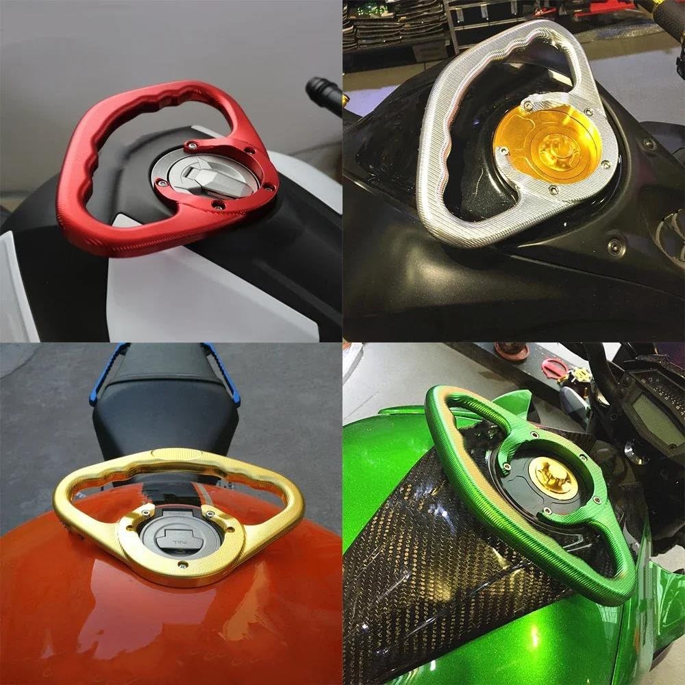 Maniglie Passeggero Motocicletta Maniglie Serbatoio Maniglie Braccioli per Kawasaki ZX 6R 9R 10R 12R 14R per Ninja 250 300 650 Z1000 Maniglia passeggero Moto(Nero)
