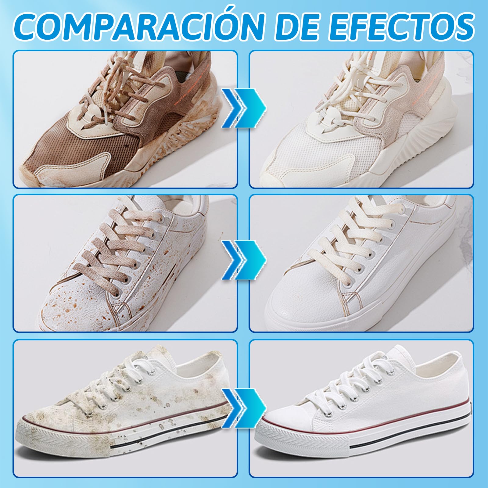 Limpiador Zapatillas, limpiador zapatillas blancas, Kit Limpieza Zapatillas de Zapatos para Eliminar Manchas, Kit de limpieza de zapatos Para limpiador de cuero, tejido, botas, lona y gamuza