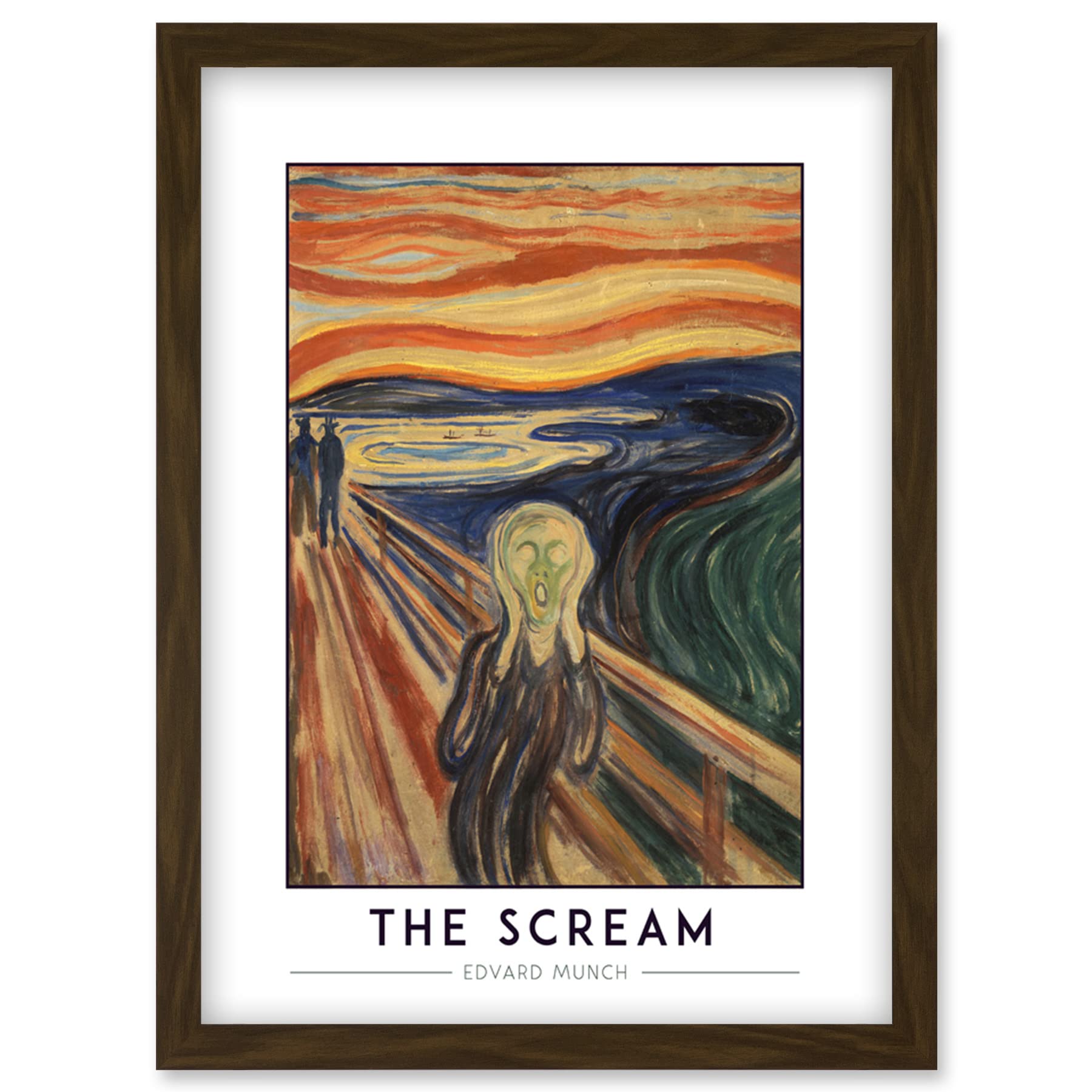 Wee Blue Coo Edvard Munch The Scream Expressionist Painting Artwork Framed Wall Art Print A4