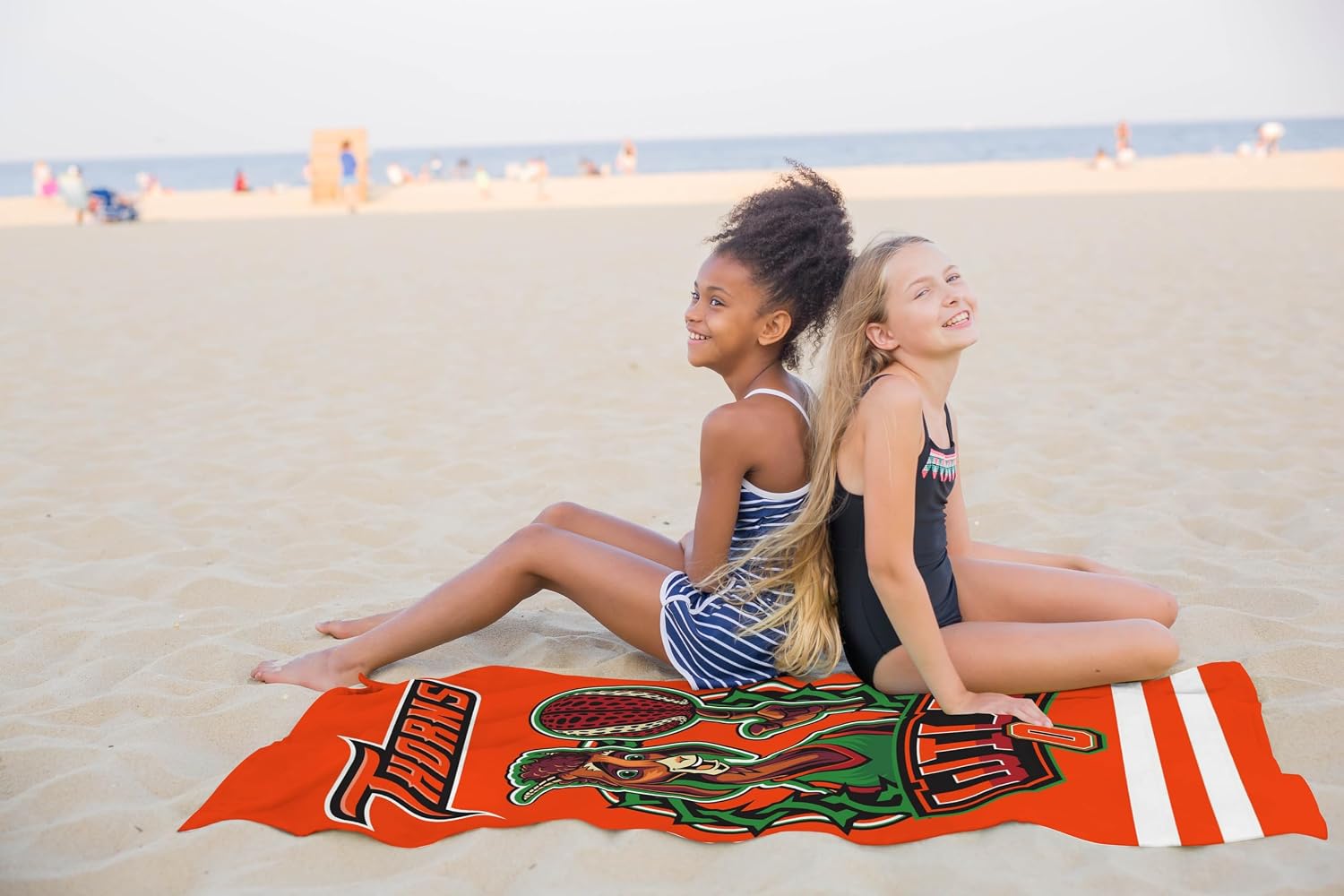 Jay Franco Kids Beach Towel - 100% Cotton Super Soft Absorbent Bath Towel, 28" x 58" Inch Lightweight for Travel, Official Licensed Product, Orange - Goat