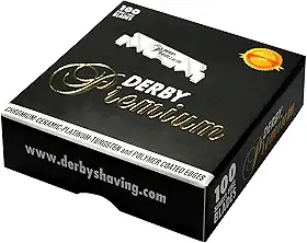DERBY TOKAI Swedish Steel 100 Metade lâminas de barbear, o Premium Preto