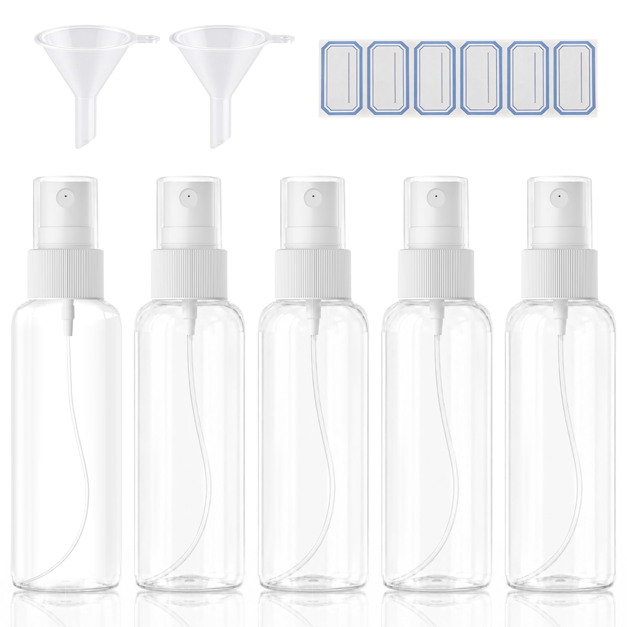 5x 100ml Zerstäuber Sprühflaschen leer, Sprayflasche für Parfüms, Öle und Festiger