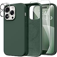 Vista 209 de GONEZ Funda de silicona para iPhone 14 Pro Max, compatible con MagSafe, con protector de pantalla + protector de lente de cámara, silicona líquida a