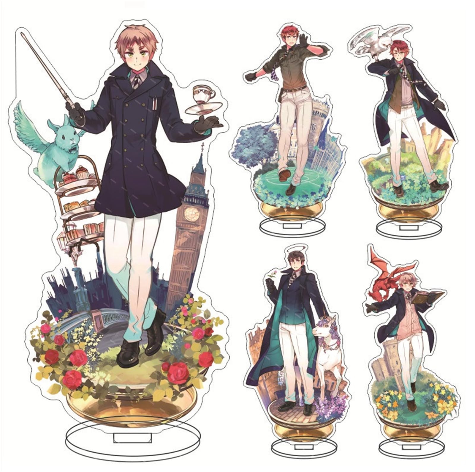 Amazon.com: GO2COSY Set of 5 Anime Axis Powers Hetalia Standing