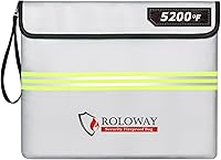 Vista 8 de ROLOWAY Bolsa de documentos ignífuga (14 x 11 pulgadas) con capa de papel de aluminio mejorada de 5200 ℉, bolsa ignífuga para documentos con tira