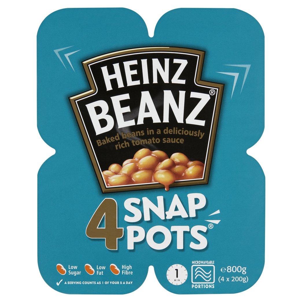 Heinz Baked Beanz Snap Pot (4x200g) Pack of 6 (Perfect for the British Expat)