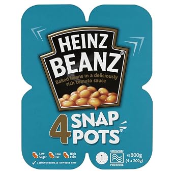 Heinz Baked Beanz Snap Pot 4x200g Pack of 6 Perfect for the British Expat
