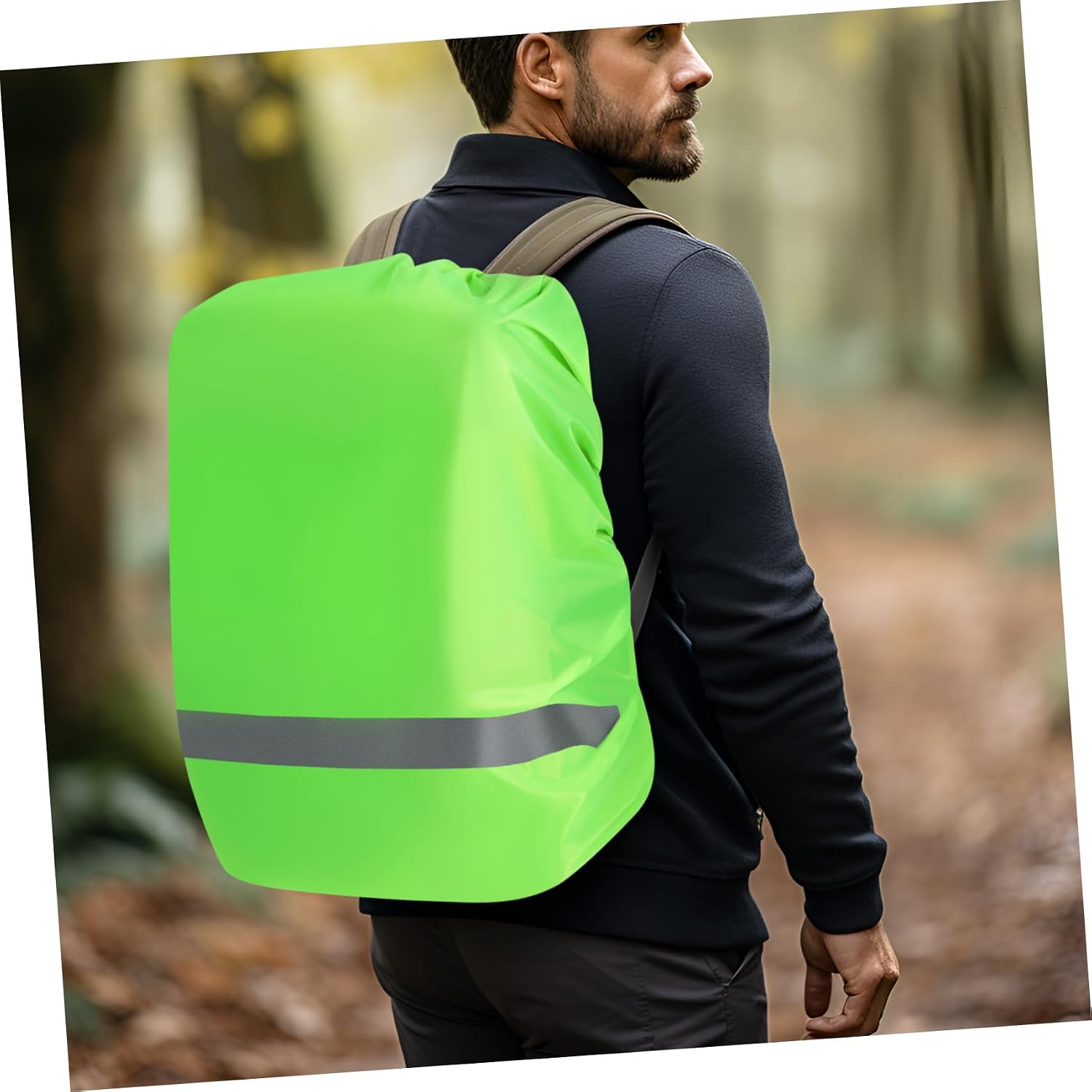 BESPORTBLE 3-Pack Waterproof Backpack Rain Cover for Hiking Outdoor Activities Reflective Strip Elastic Fit