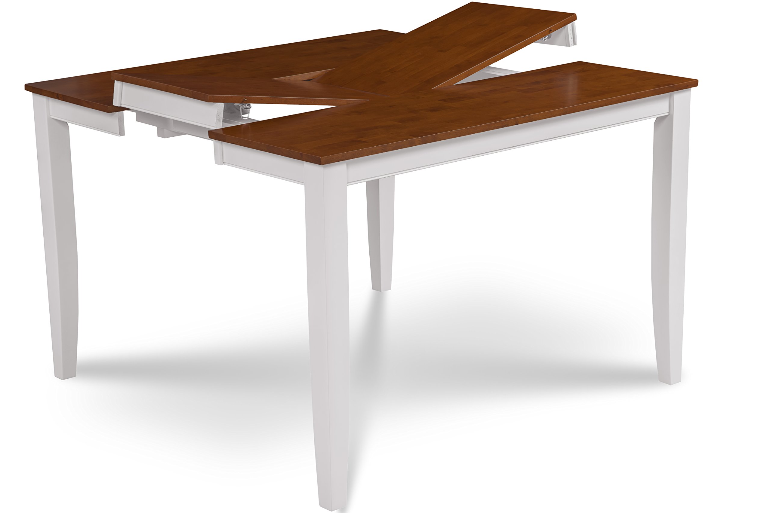 Trithi Furniture - Fullerton EXTENDABLE Counter Height Table (White Frame)