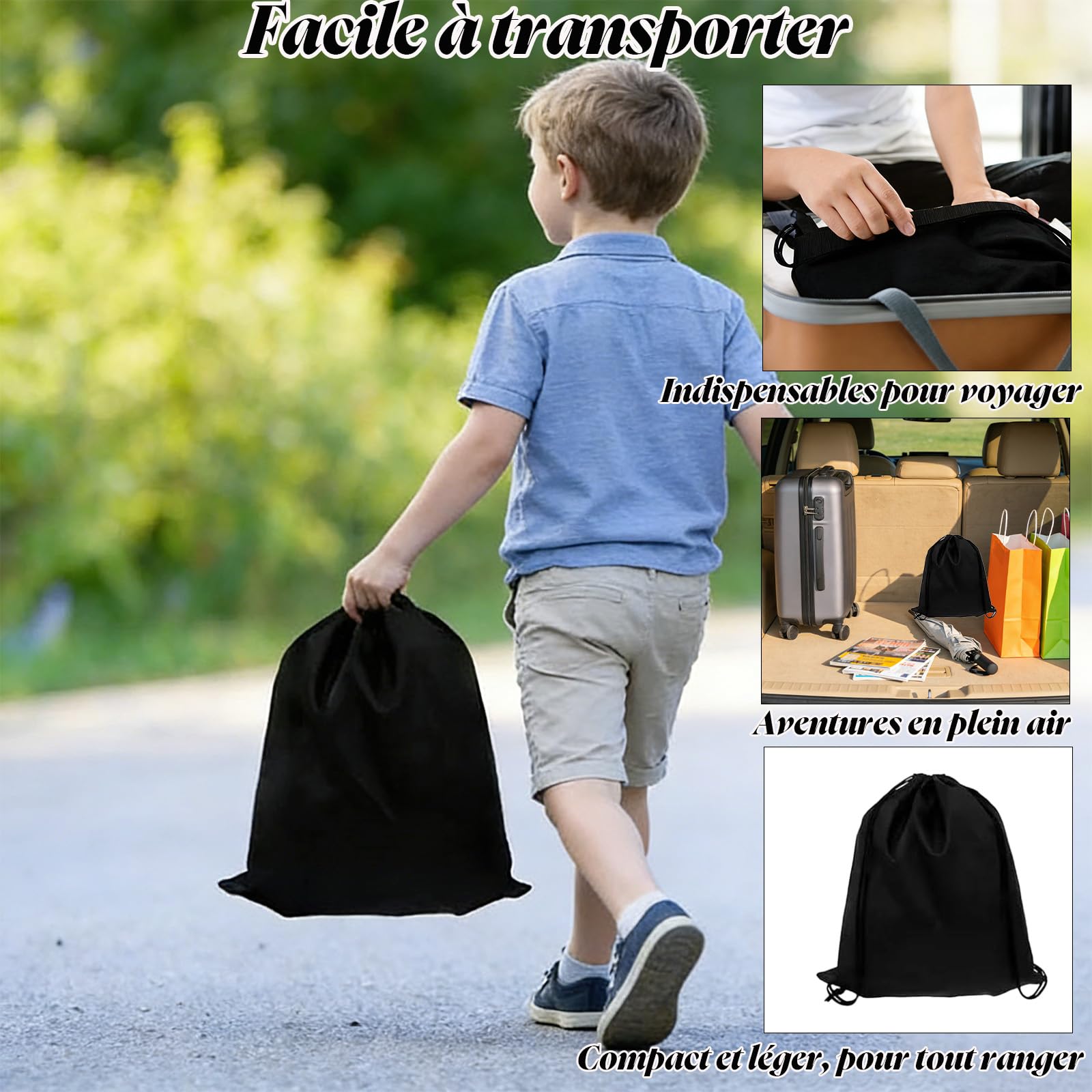 Générique Siege Auto Gonflable,Rehausseur Gonflable pour Voiture Confortable Et Portable sans Dossier,Siège Auto Rehausseur pour Maison Voyage Salle à Manger (Black)