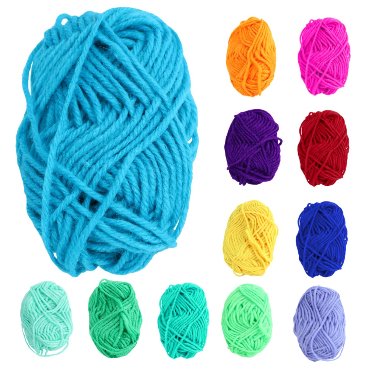 Wollgarn, 24 Stück, handgefertigtes Garn, Polyestergarn for Stricken, Polyester-Häkelgarn, weiches Strickgarn, Häkelgarn