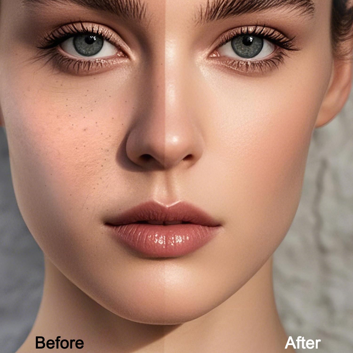 Real Perfection Juego de esponjas de maquillaje, esponjas de belleza sin látex, 7 piezas con 1 estuche de viaje para mezclar base, crema líquida y polvo (beige)