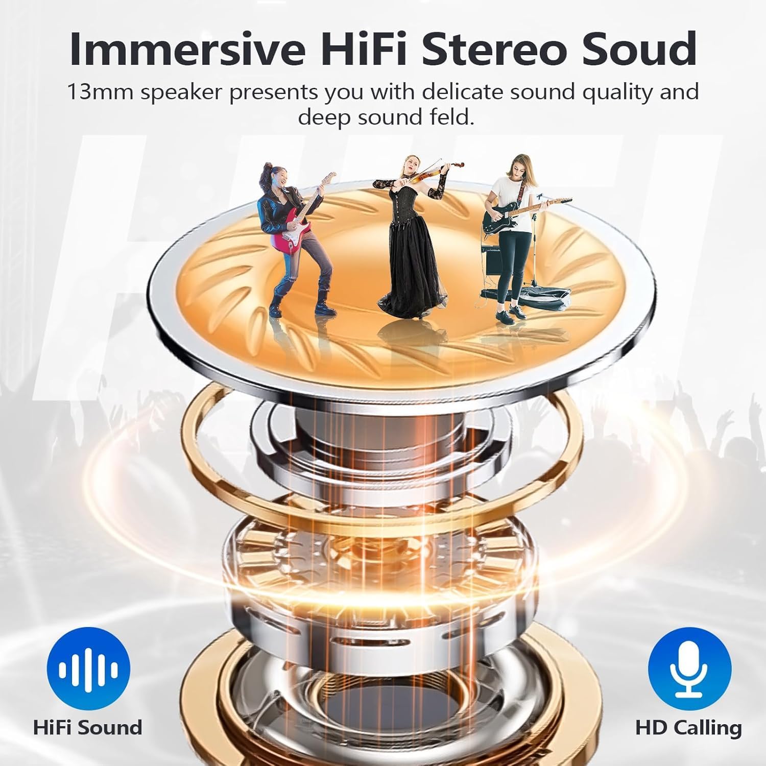 MOZOTER S8 Mini Wireless Earbuds Bluetooth 5.3 in Ear Light-Weight Headphones,60Hrs Playtime Ear Buds with Charging Case,Bluetooth Headsets,Premium Sound with Deep Bass for Sport-Barbiee Pink - Image 3