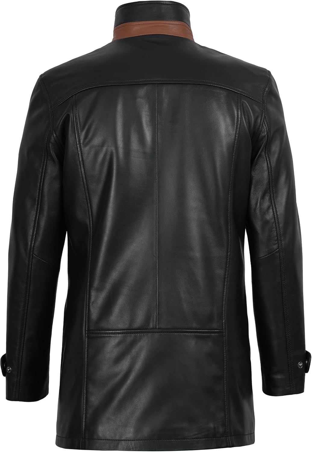 Decrum Leather Coats Men Real Lambskin Casual Car Coat Style Men Leather Jacket - Image 4