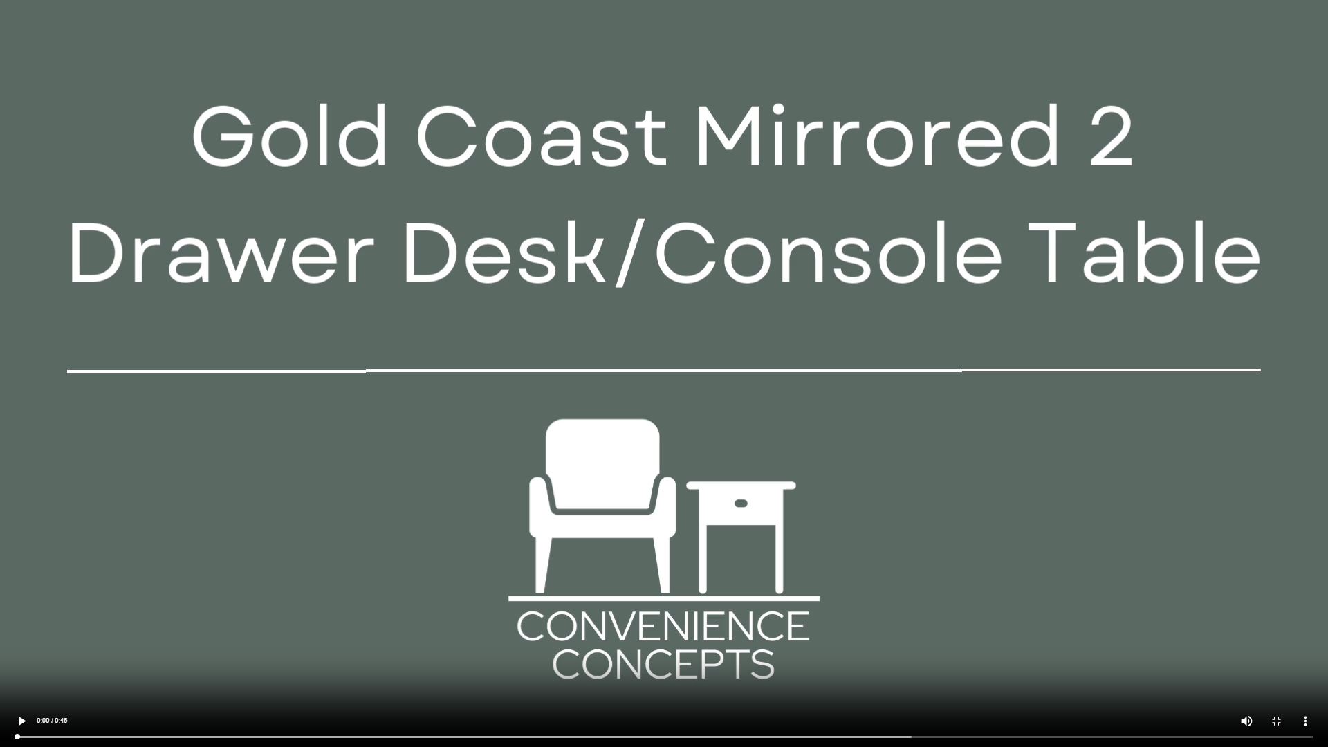 Amazon.com: Convenience Concepts Gold Coast Mirrored Desk 42" - Console  Table with 2 Drawers for Storage in Living Room, Office, Den, Silver/Mirror  : Home & Kitchen
