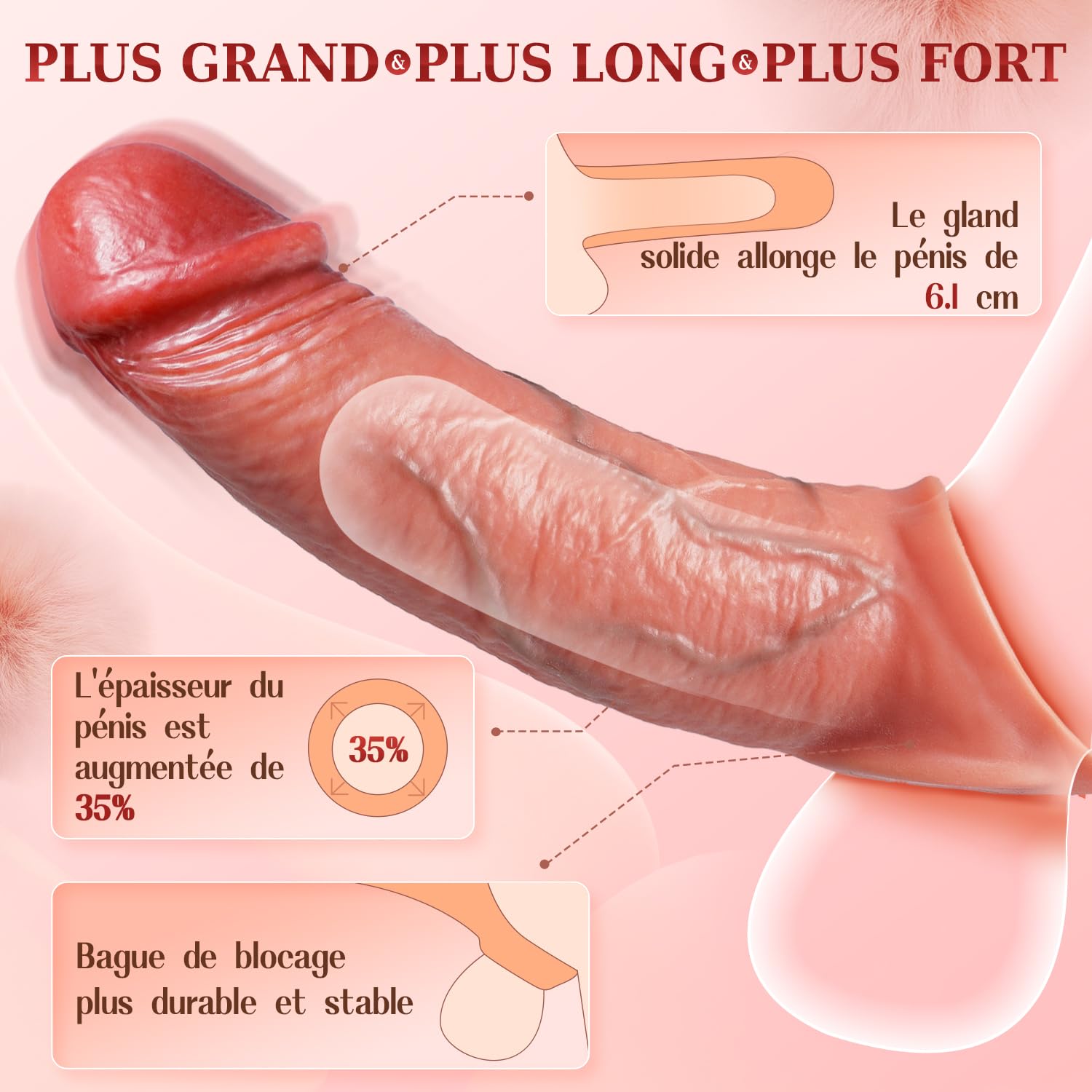 Gaines pour Pénis Sextoyse Couple Plaisir à Distance avec App, Sex Toys Homme Manchon Penis Réaliste 9 Modes, Agrandisseur de Pénis Jouet Sexuel pour Agrandir Son Pénis Retardateur Éjaculation