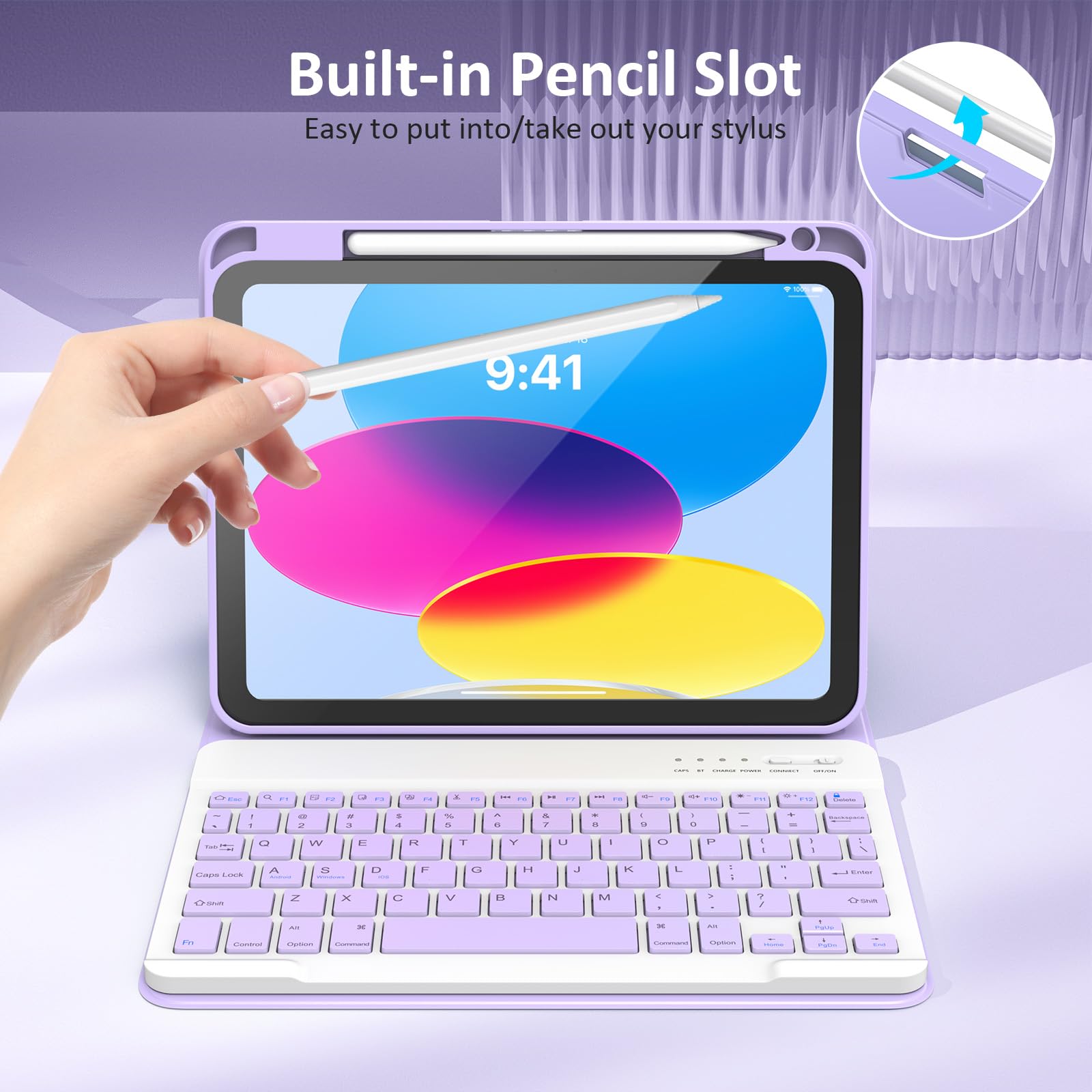 Amazon.co.jp: KBCASE iPad 第11世代/第10世代用ケース キーボード付き