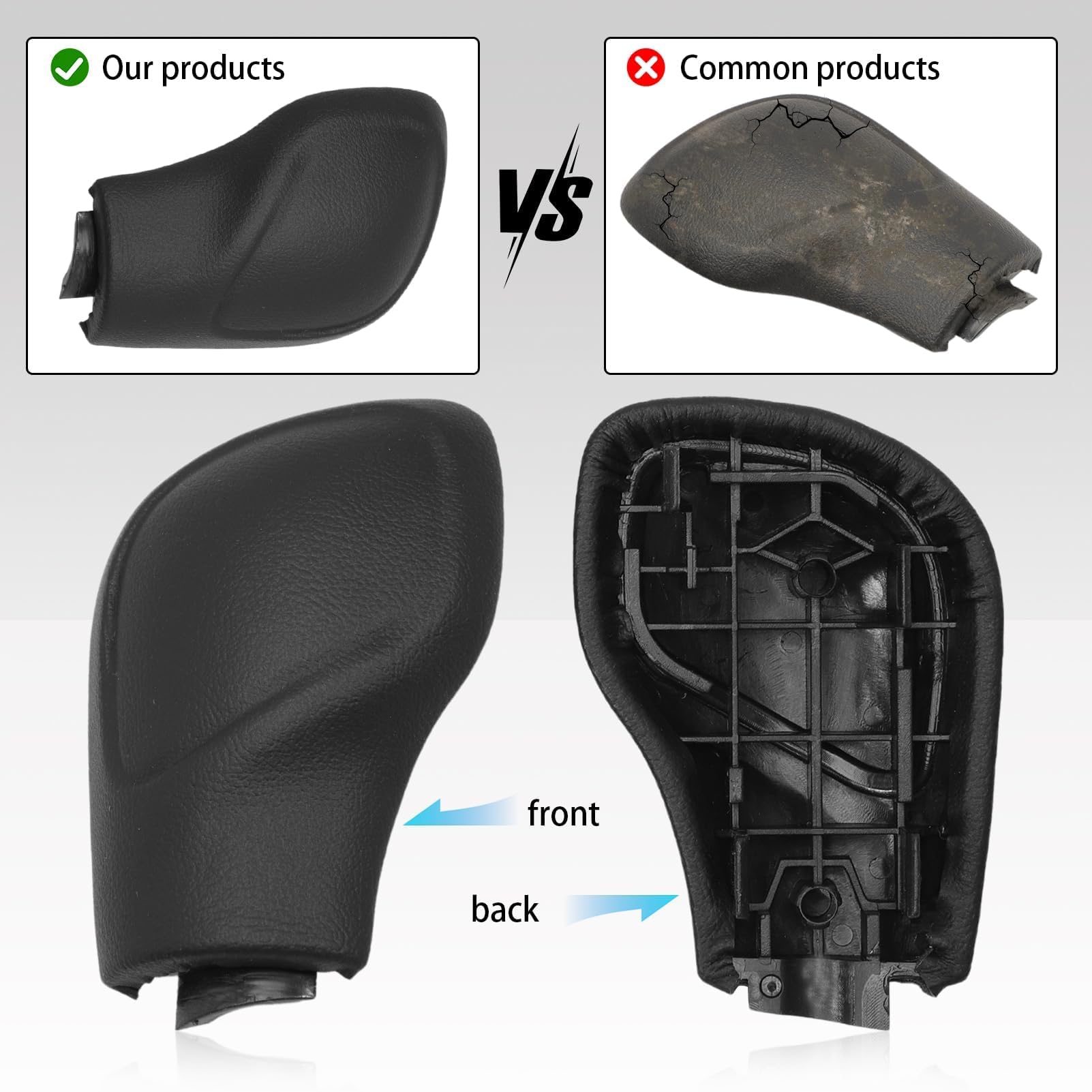 Schalthebelkopf Mit Chromleiste, Passend Für Volkswagen Golf 6, Golf 7 R, GTI, B7, B8, CC, R20, JTA, MK6, GLI, Schwarz. Schaltknauf