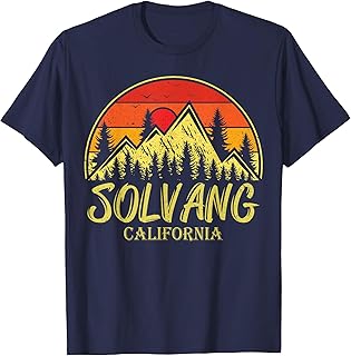 Vintage Solvang California CA Mountains Hike Hiking Souvenir T-Shirt