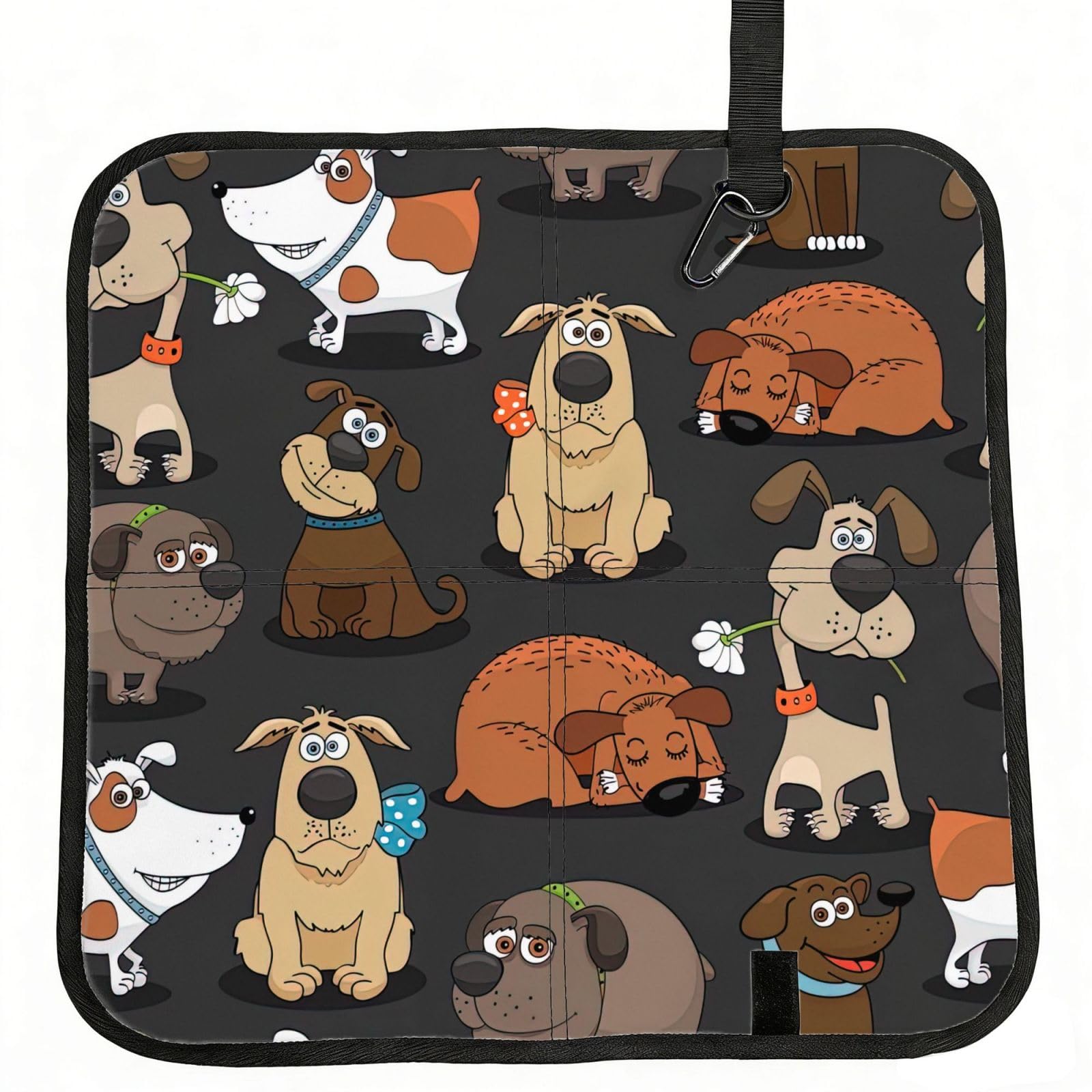 AYYQWE Dog Corgi Print Foldable Seat Cushion Portable Chair Pad Office Commuting Picnic Camping Outdoor