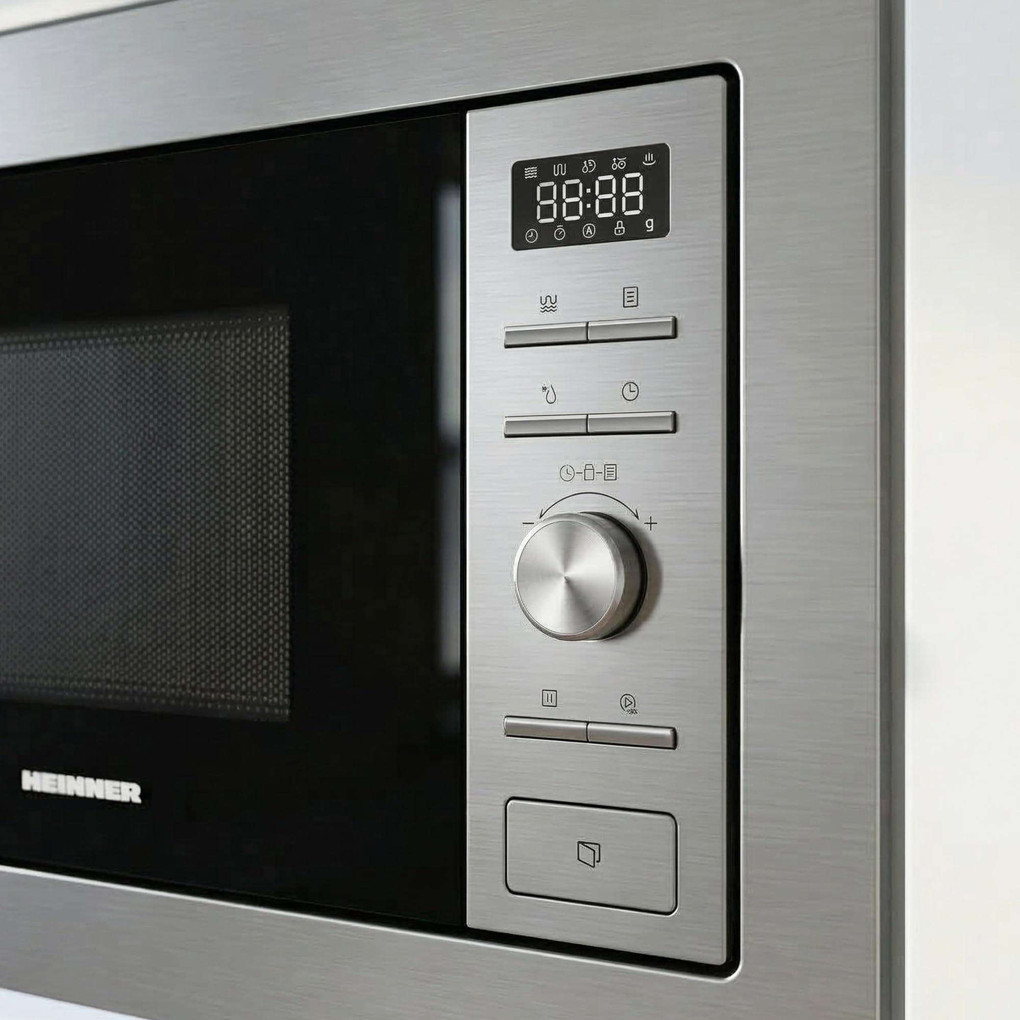 HMW-MDBI28GDIX Einbau-Mikrowellenofen – 28 L Garraum, Digitale Touch-Bedienung, Leistungsstarker Grill, Kombi-Mikrowelle, Automatikprogramme, Edelstahl-Design (Inox), 5 Jahre Garantie