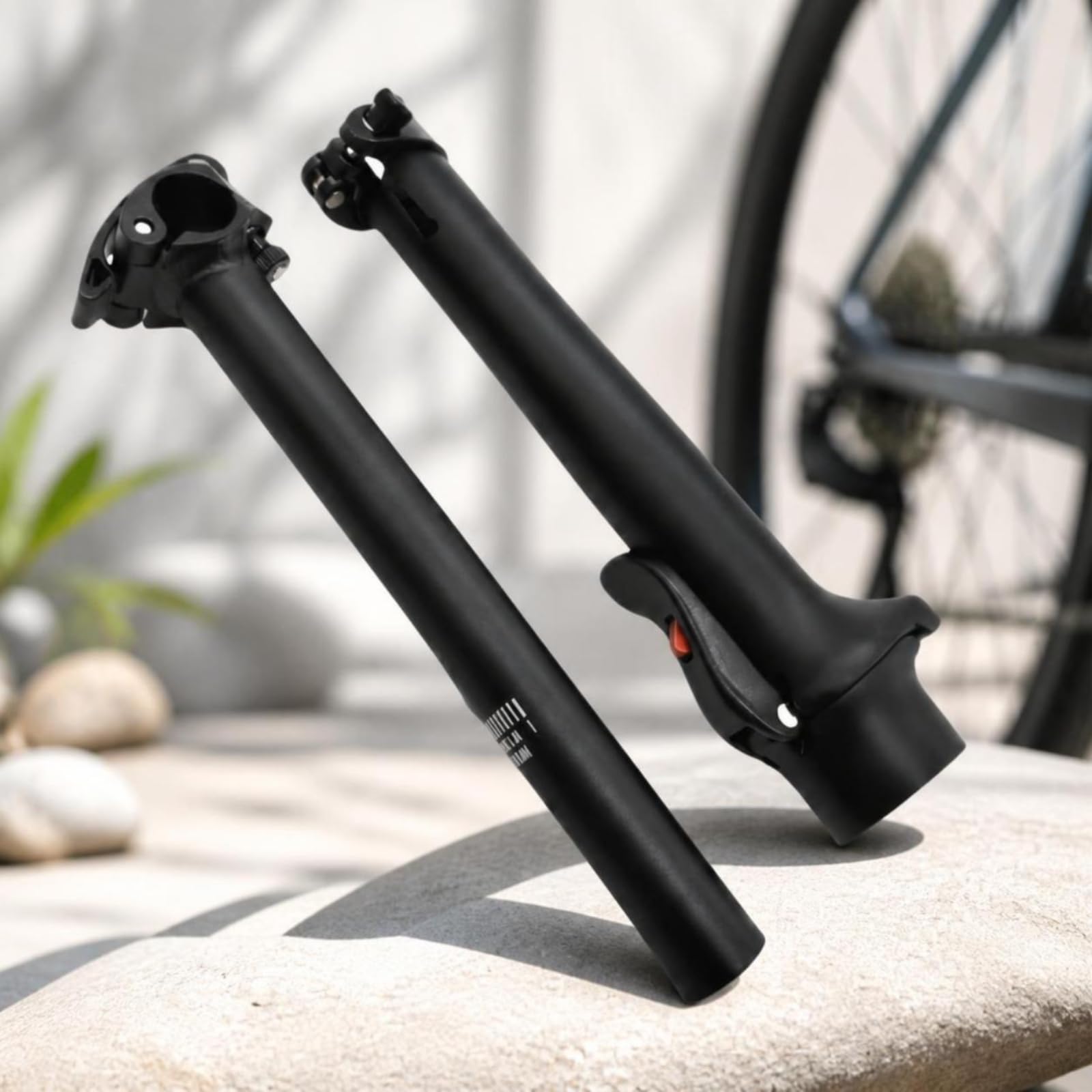 Attacco Manubrio Bici Attacco Manubrio Pieghevole Stelo Manubrio Base Manubrio con Chiusura Rapida E Collegamento Senza, Nero Sabbia, Pieghevole Sinistro Senza Denti