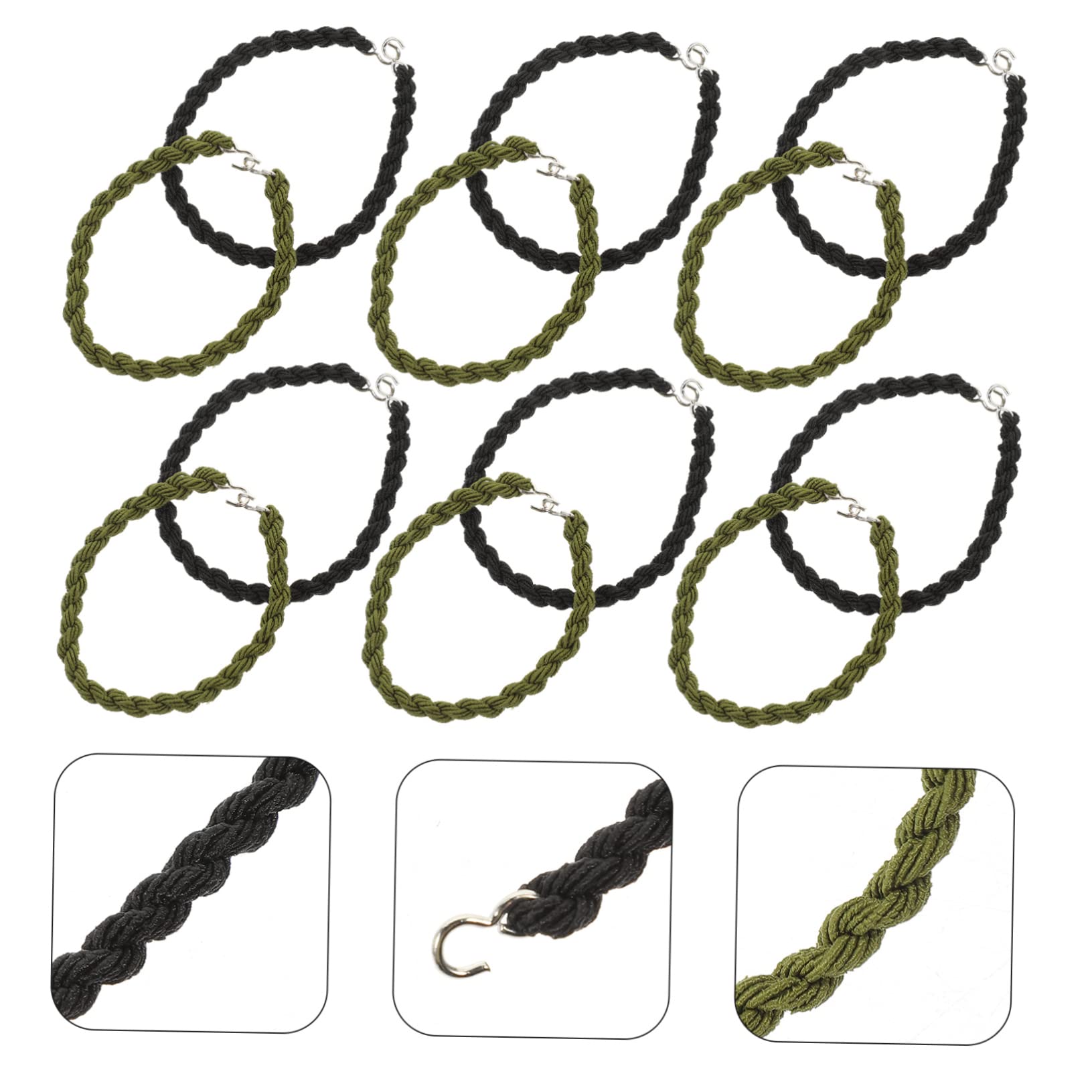 BESPORTBLE Lot De 5 Cordes Élastiques Multifonctions pour Pantalons Idéales pour La Randonnée Compactes Et Réutilisables Idéales pour Le Camping en Plein Air 12 Pièces X 5