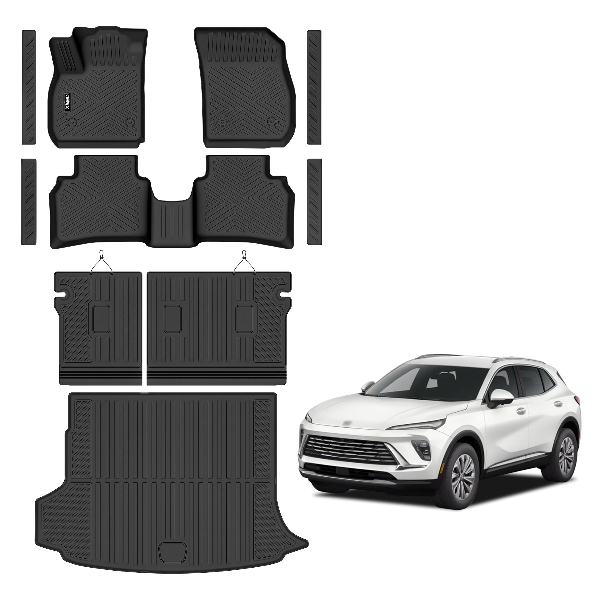 Floor Mats for 2021-2025 2026 Buick Envision with Cargo Liner All Weather TPE Protection Floor Liners Full Set with Trunk Mat for 2021 2022 2023 2024 2025 2026 Buick Envision Accessories