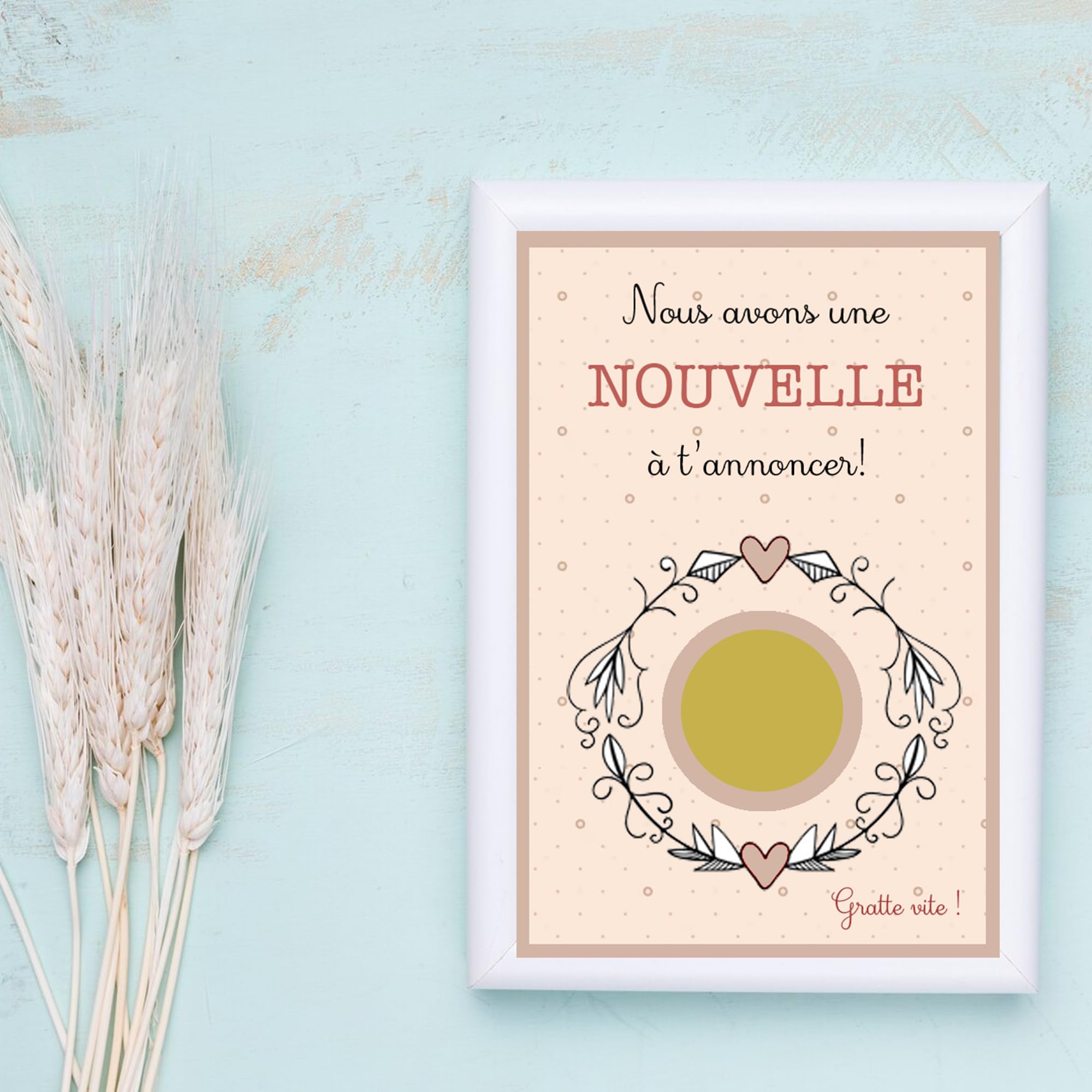 Carte à gratter On va se marier - Annonce mariage originale H&J créations