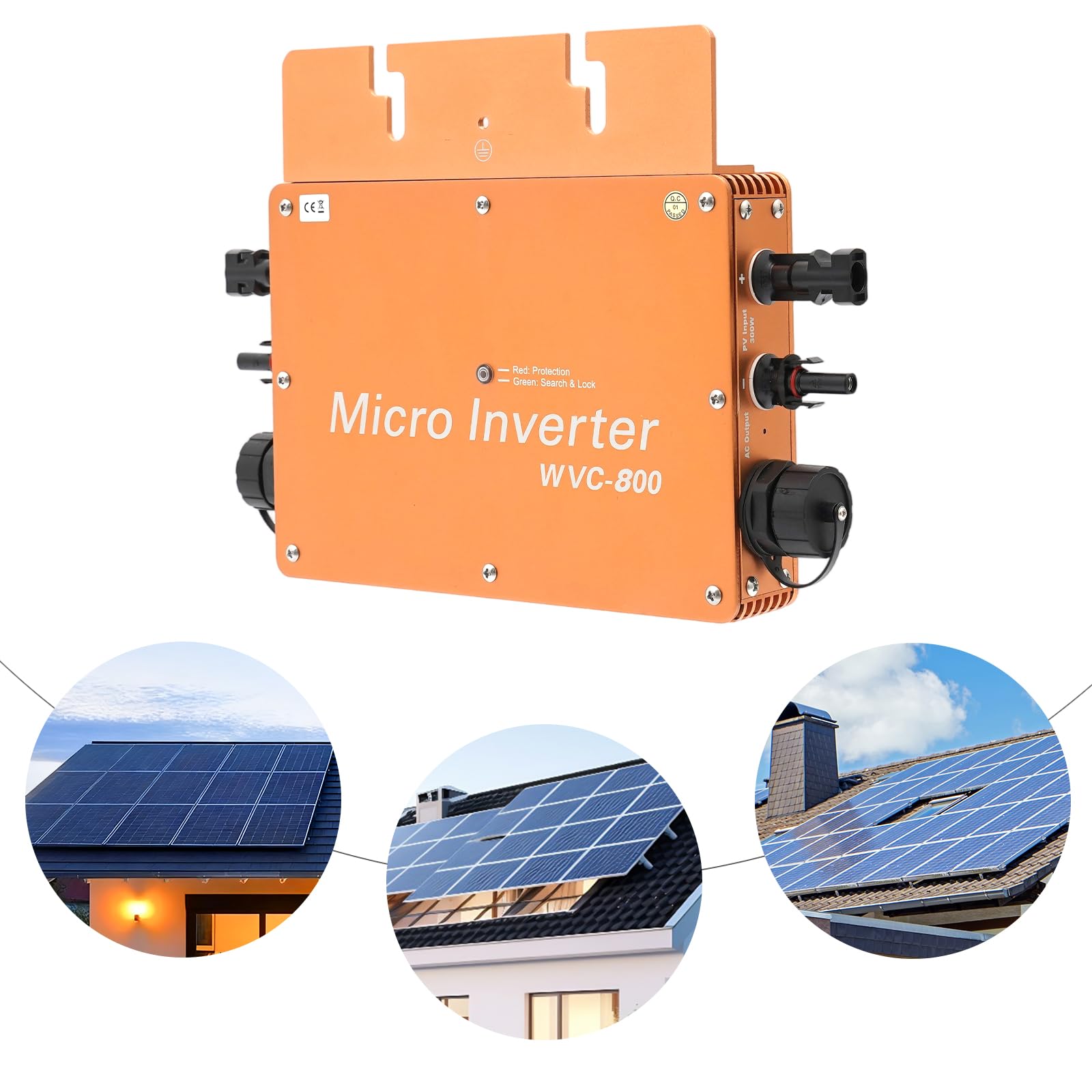 Inversor de energía solar de 800 W con pantalla LCD. Se utiliza comúnmente en zonas residenciales o comerciales, centrales eléctricas y escuelas para convertir la corriente continua generada por
