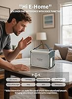 Vista 7 de EHOM Portable Power Station 350W (Peak 700W), EP350 299Wh Solar Generator with 120V Pure Sine Wave AC/USB/Car Outlets, Backup Lithium Battery