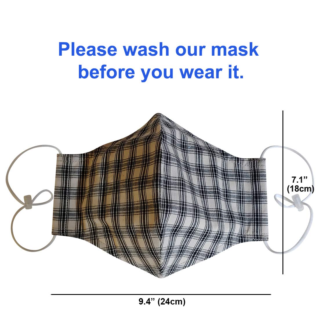 Antique Alive 100% Cotton Adjustable Reusable Washable Face Mouth Mask Cloth Cover