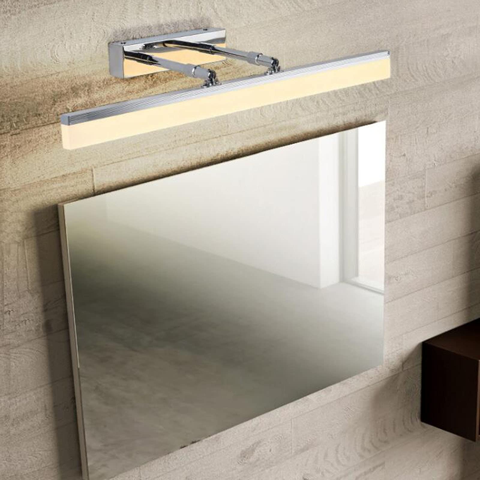 Éclairage avant pour miroir LED 60 cm avec applique de salle de bain