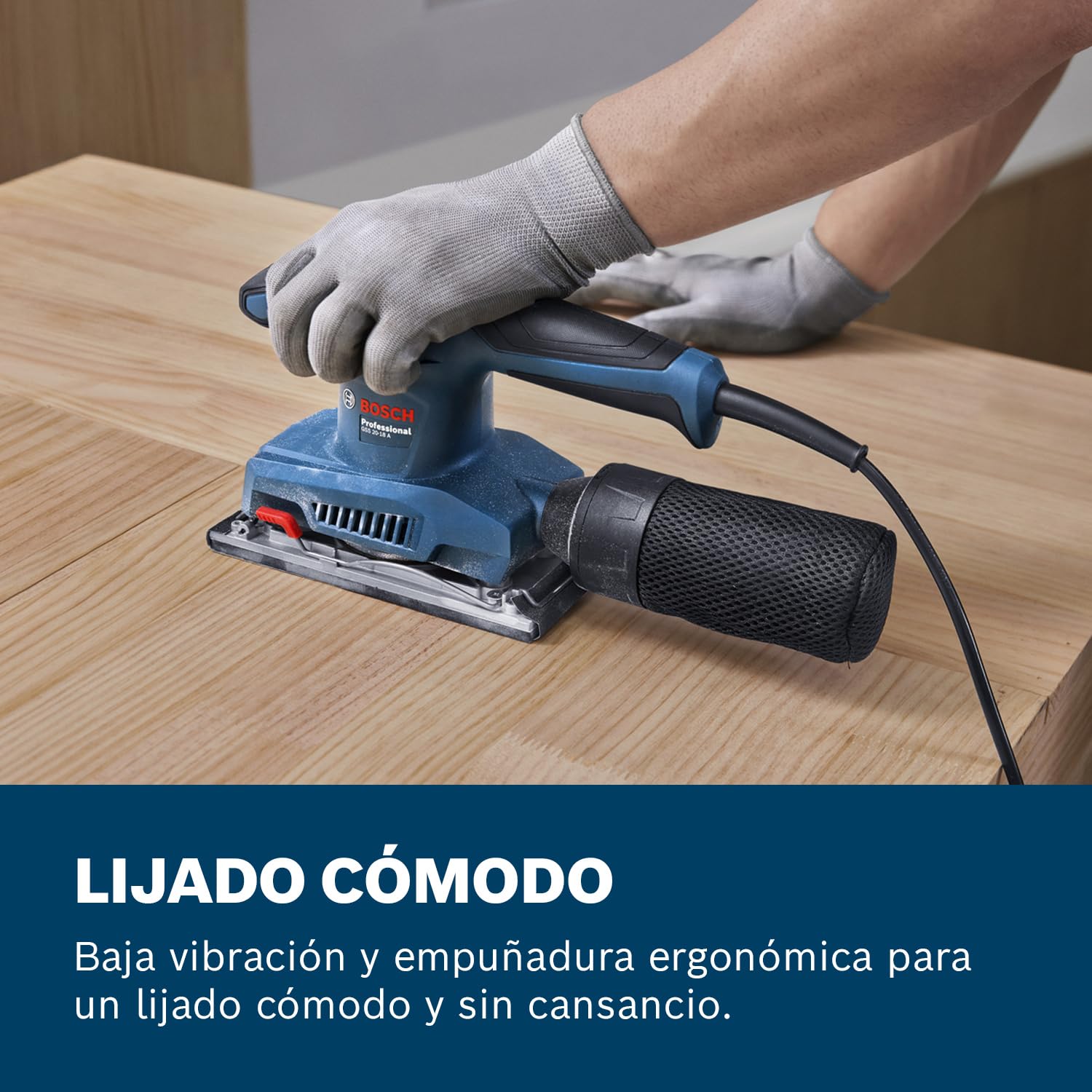 Bosch Professional lijadora orbital con cable GSS 20-18 A (incl. saco para polvo, plato perforado)
