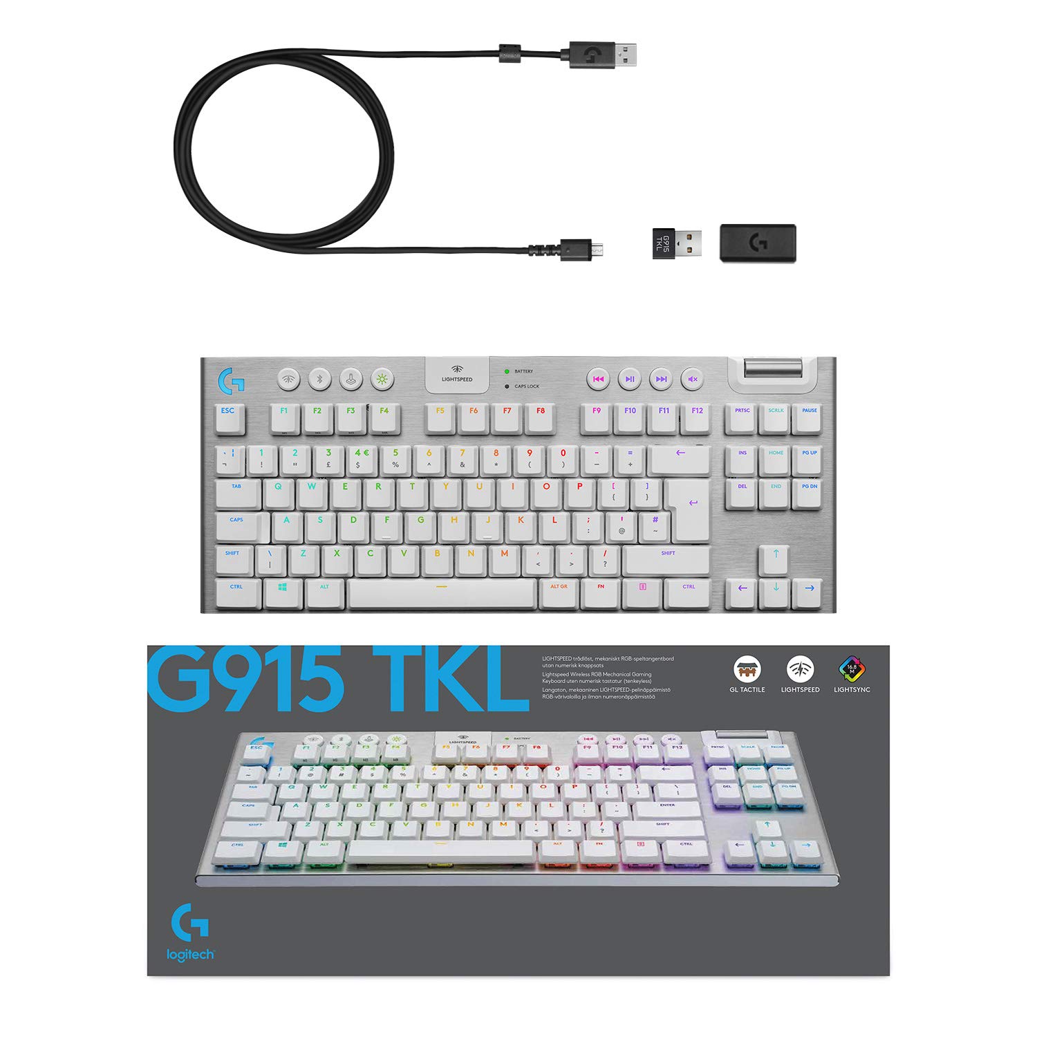 Logitech G915 LIGHTSPEED TKL Tenkeyless Wireless Mechanical Gaming