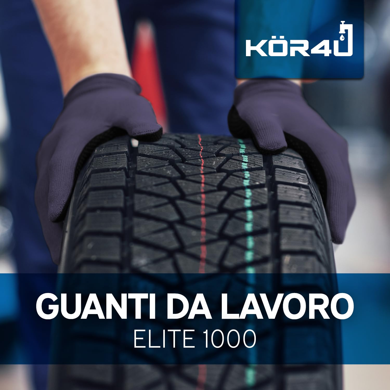 kör4u 140 paia di guanti da lavoro Elite, traspiranti e rivestiti, adatti come guanti protettivi, guanti da giardinaggio da donna e meccanici, rivestimento in nitrile di alta qualità, resistenti