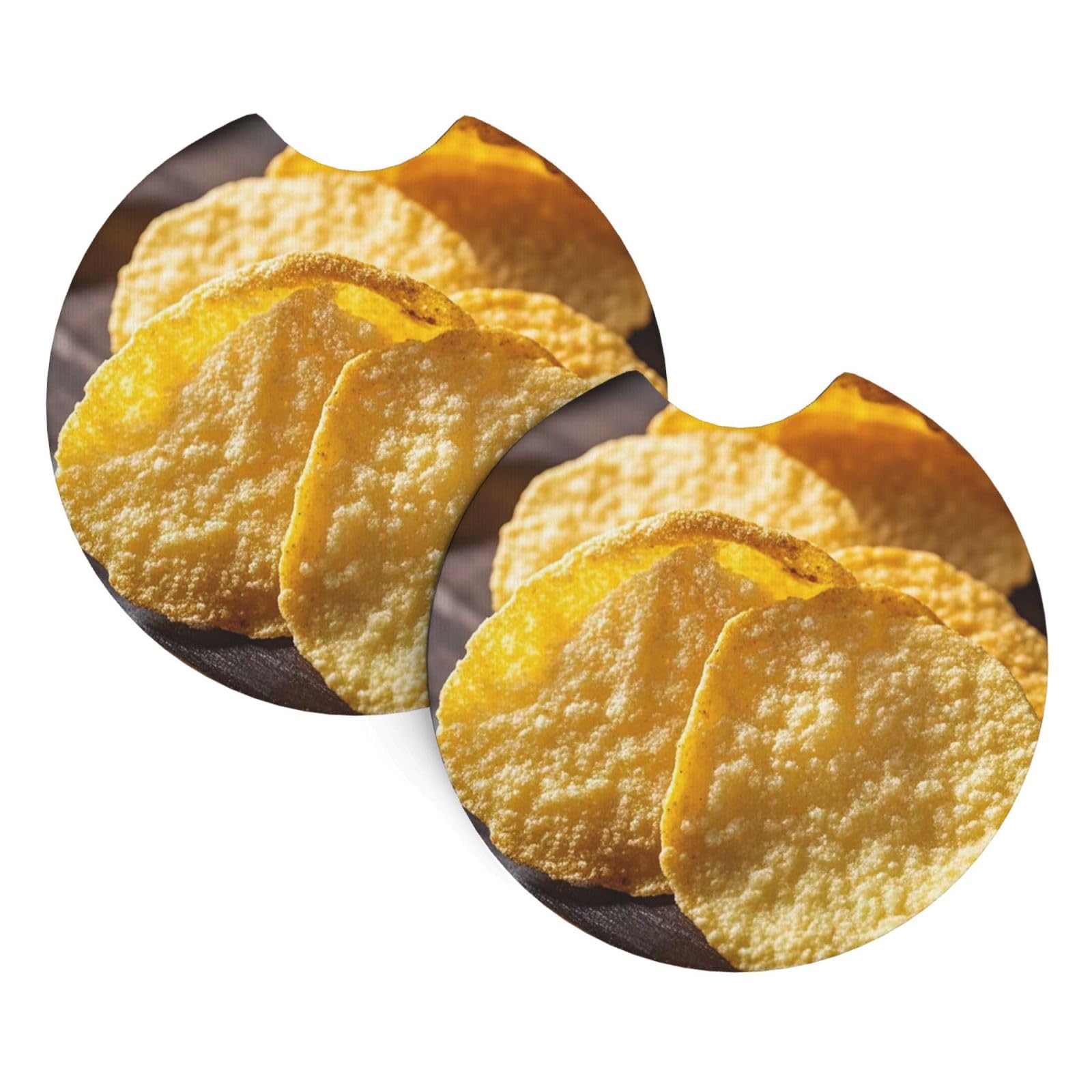 2 Pack Car Cup Holder Coasters 2.7 Inch Universal Anti-Slip Shockproof Car Cup Holder Insert Potato Chips Car Coasters Drink Coasters Cup Holder Coasters for Car Accessories