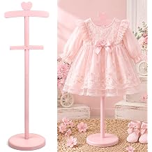 Huaerle Baby Clothes Display Stand Wooden Baby Shower Centerpiece, Pink