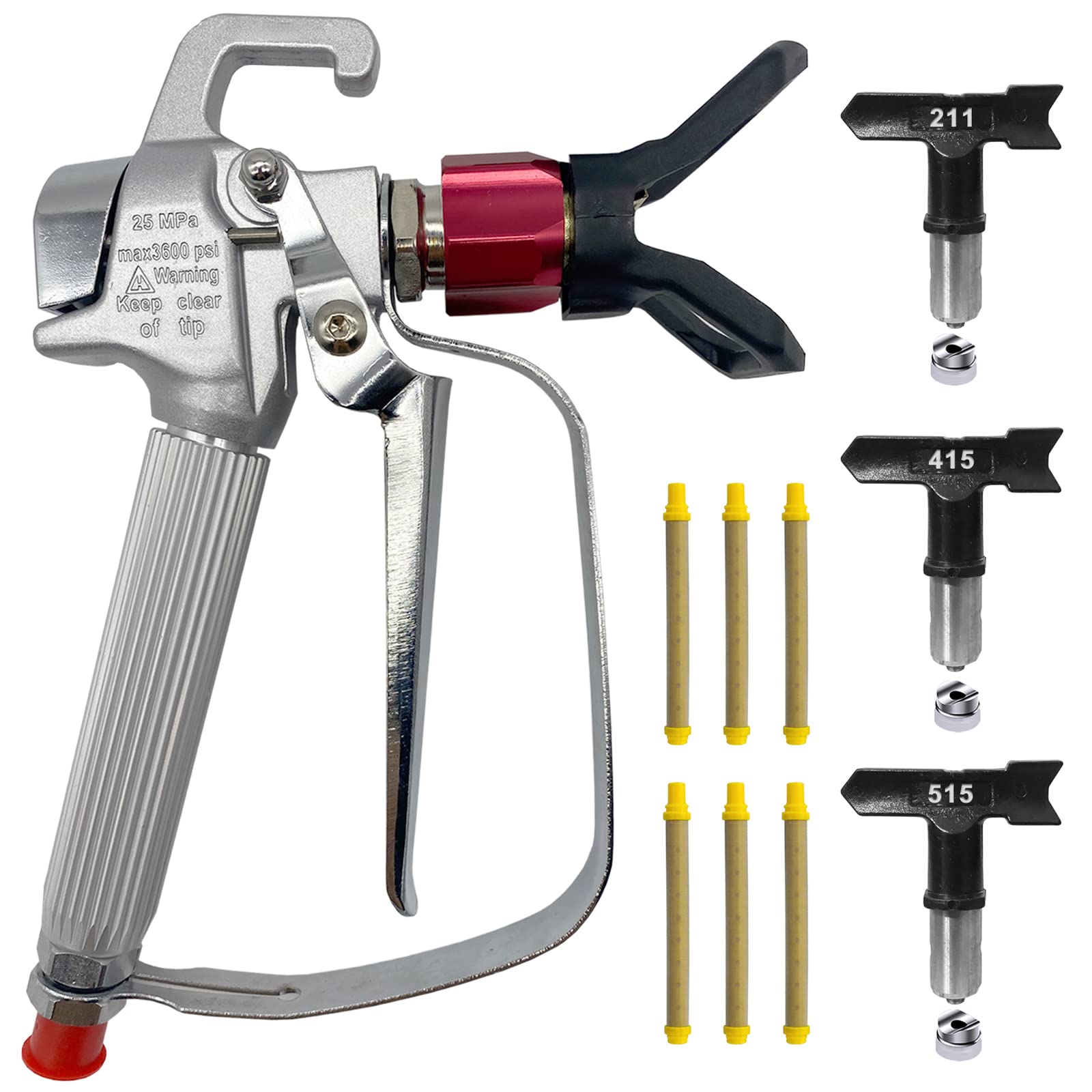 Buy Airless Paint Sprayer Gun 3600 Psi High Pressure with 3 x Airless