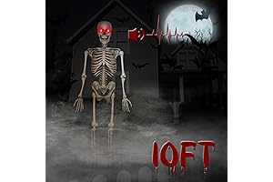 Terrifying 12 ft. Skeleton Lighting Kit: Illuminate the Night with Spooky Charm!