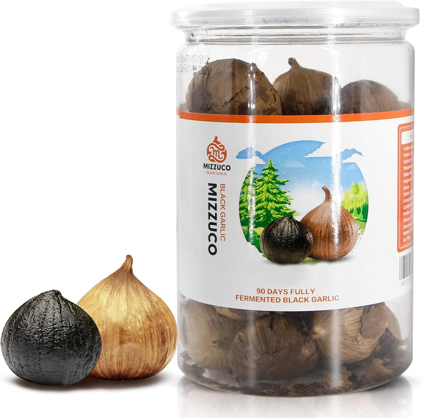 Black Garlic, WHOLE Black Garlic Natural Fermented for 90 days Healthy Snack Ready to Eat or Sauce (325G)