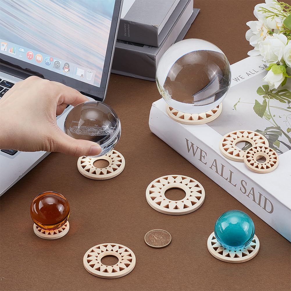 Support En Bois Pour Boule De Cristal - Présentoir élégant