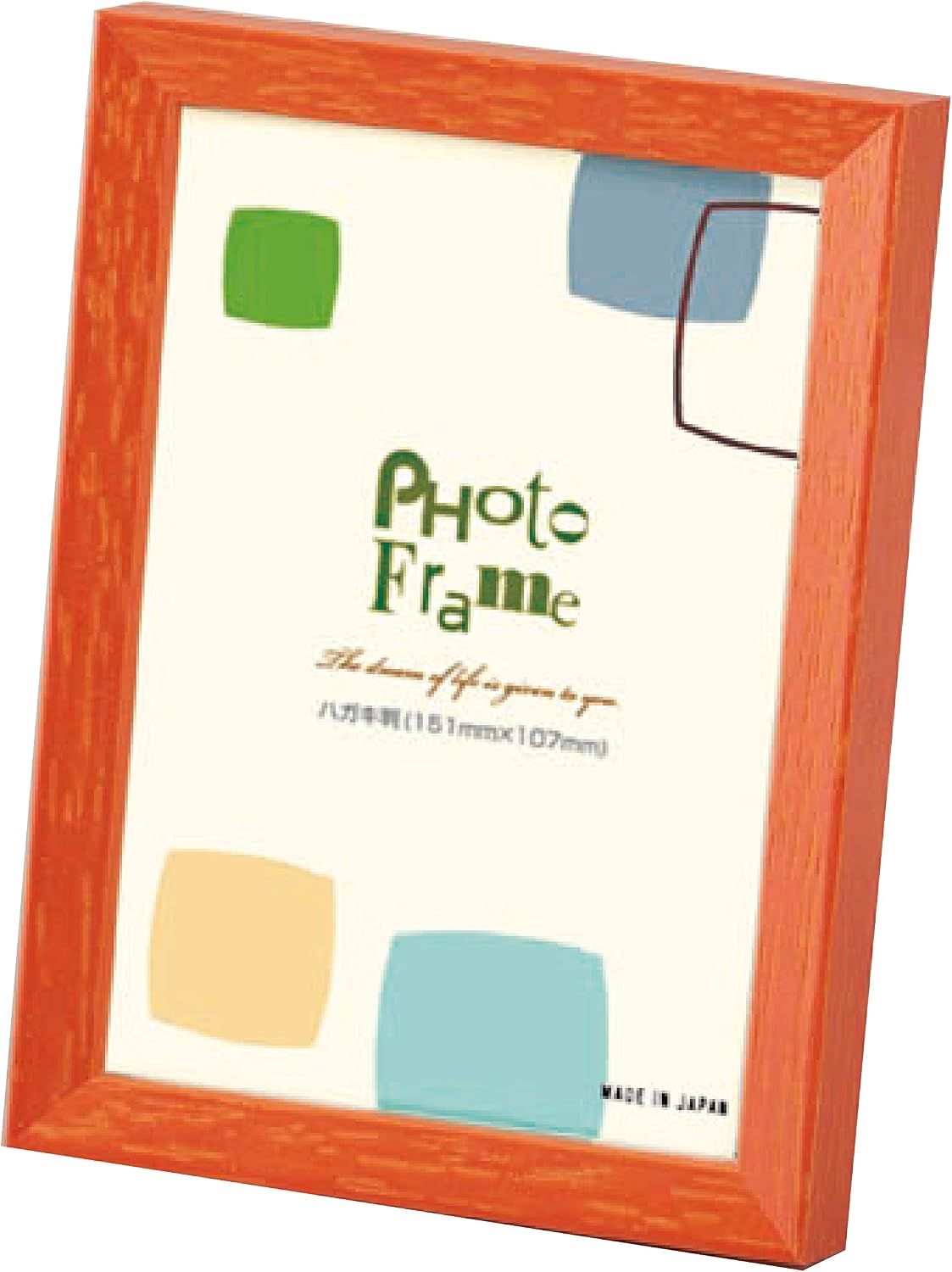 Large Photo Frame, K Size, Orange, 5891, Product Size: 7.8 x 5.8 x 0.8 inches (19.8 x 14.8 x 2 cm), Frame Material: Wood
