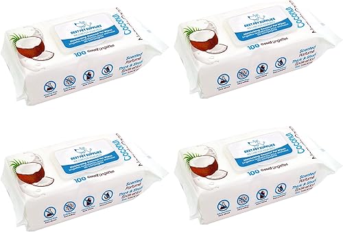 Best Pet Supplies - Toallitas de aseo para mascotas, para perros y gatos, a base de plantas, para pelo, piel seca o sensible, orejas, patas y cola,