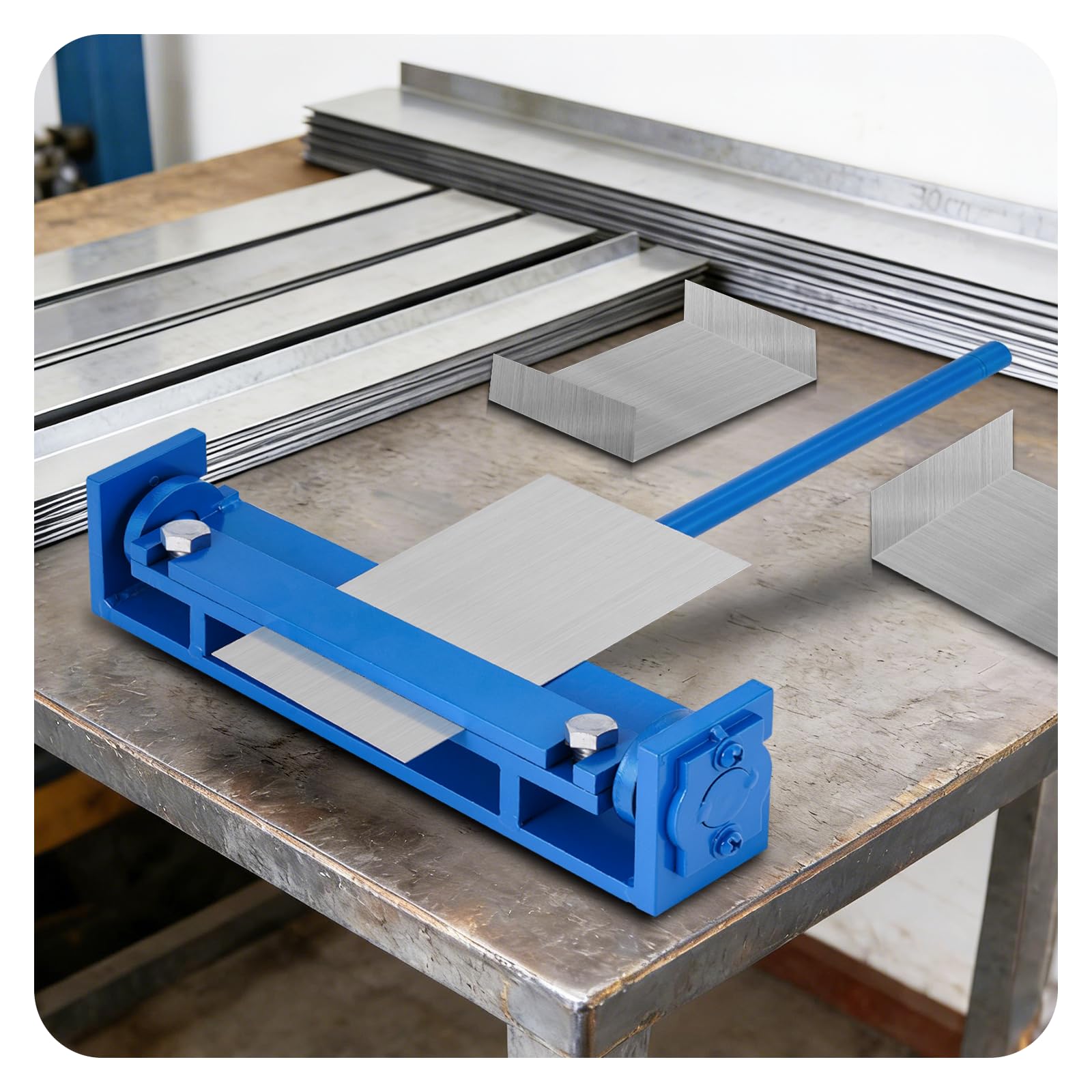 MXBAOHENG Dobladora de chapa de 0 a 90°, 200 mm × 1,5 mm, para láminas finas de hierro, acero inoxidable, aluminio y cobre
