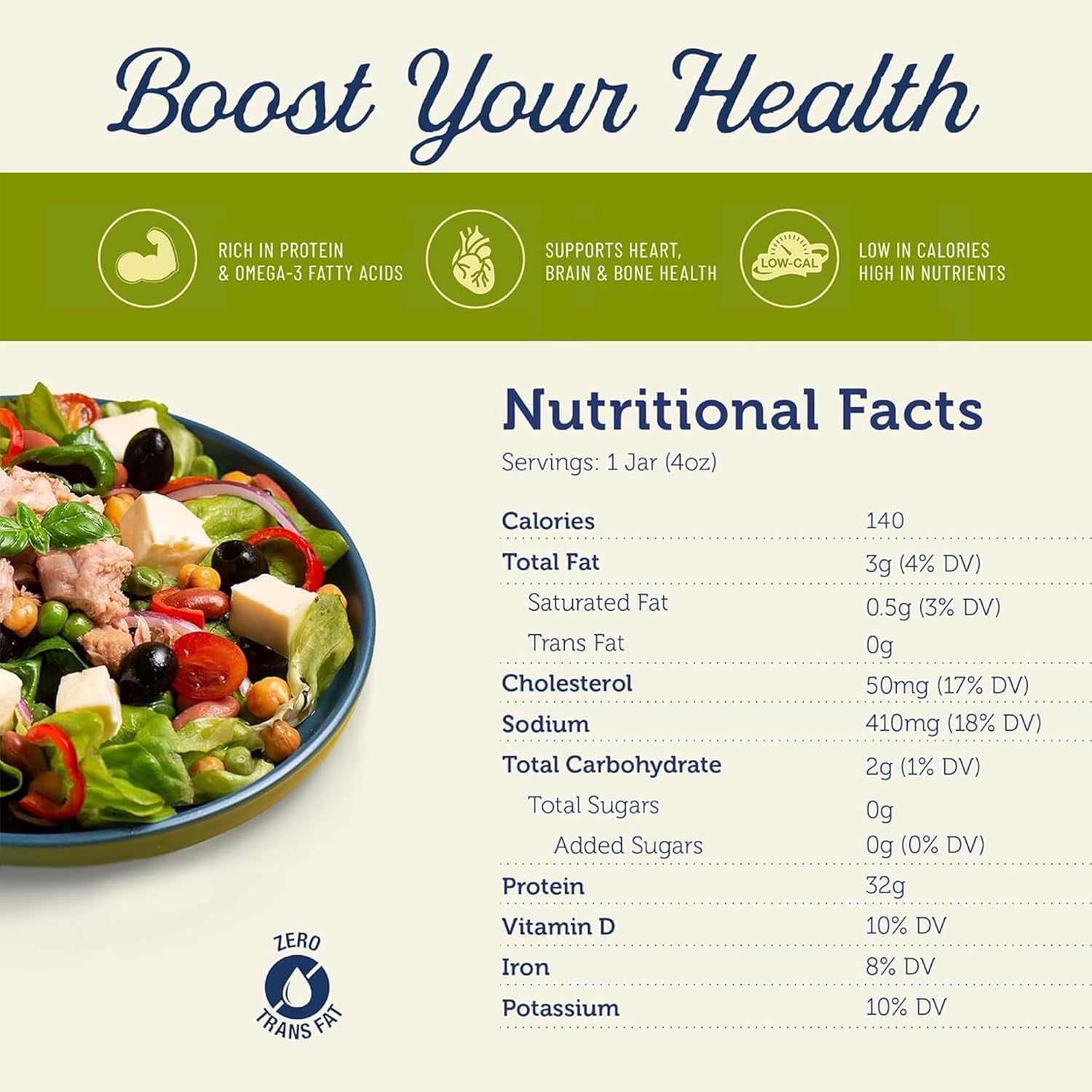 ONBOARD Yellowfin Tuna Fillets, Mediterranean Seafood Diet | Pescatarian Jarred Atun, Fresh Sea Tuna Salad | High in Protein - Healthy Ready-to-Eat Snacks, Packed in Glass Jar | (6 Packs, Spring Water)