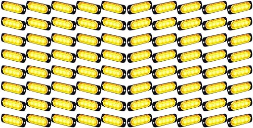 CORP Amber Super Slim - Luz estroboscópica intermitente de emergencia de 4 luces LED para montaje en superficie (80 unidades)